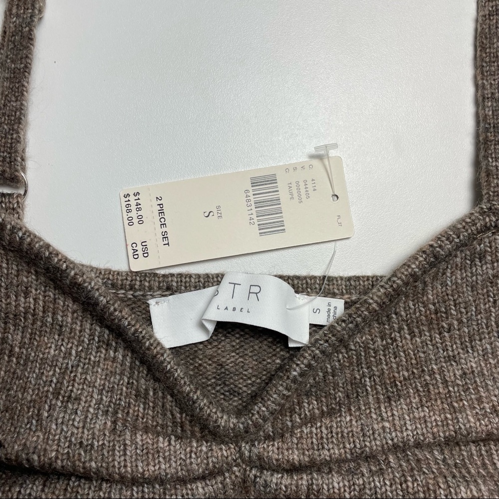 NWT Anthropologie heather brown two piece sweater size S - Picture 5 of 11